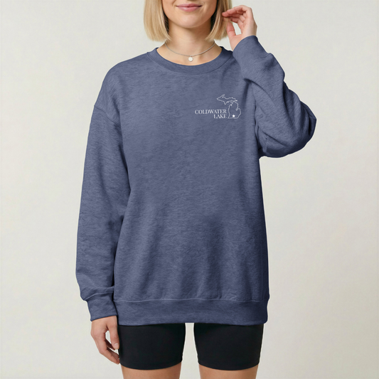 Lake Flag Crewneck Sweatshirt - Coldwater Lake