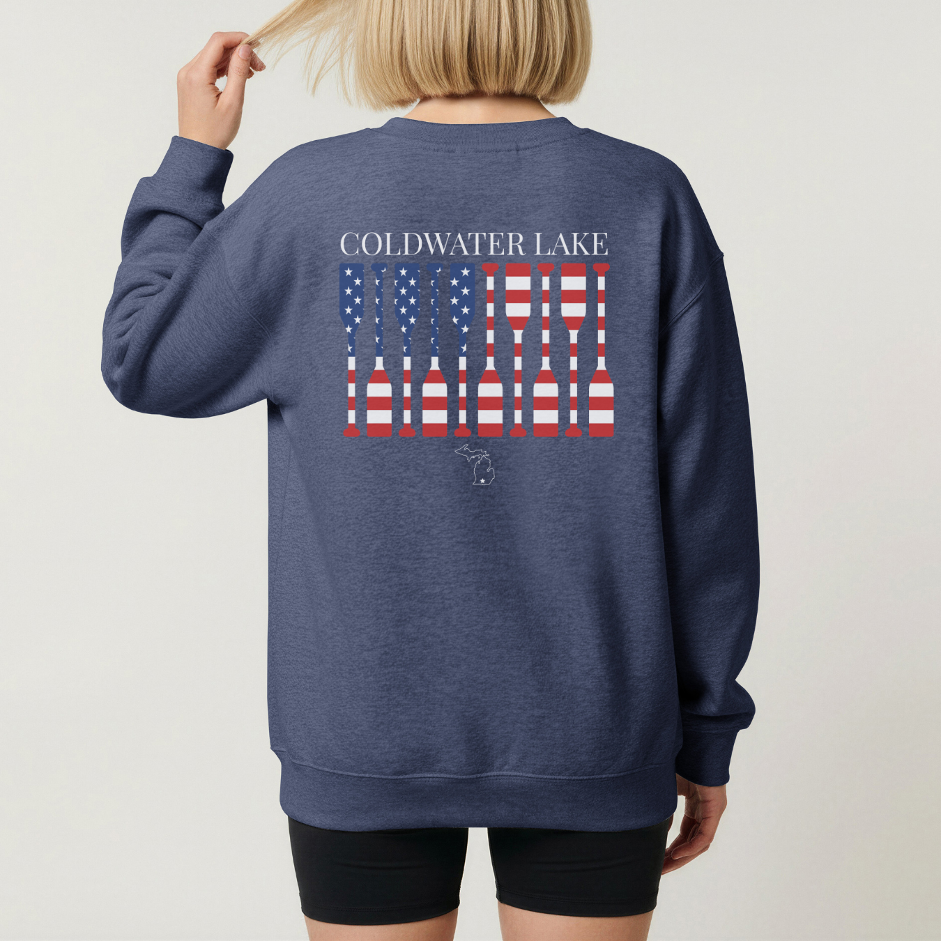 Lake Flag Crewneck Sweatshirt - Coldwater Lake