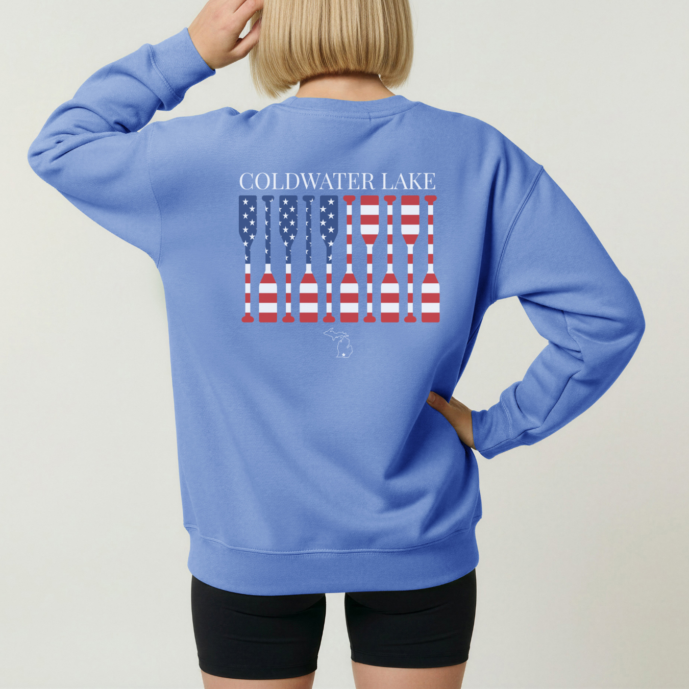 Lake Flag Crewneck Sweatshirt - Coldwater Lake
