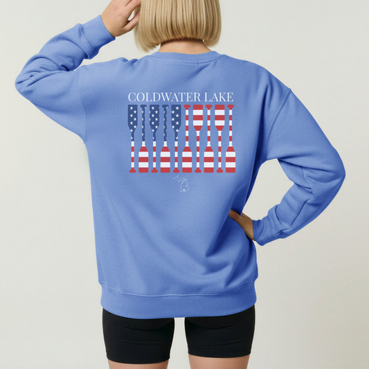 Lake Flag Crewneck Sweatshirt - Coldwater Lake