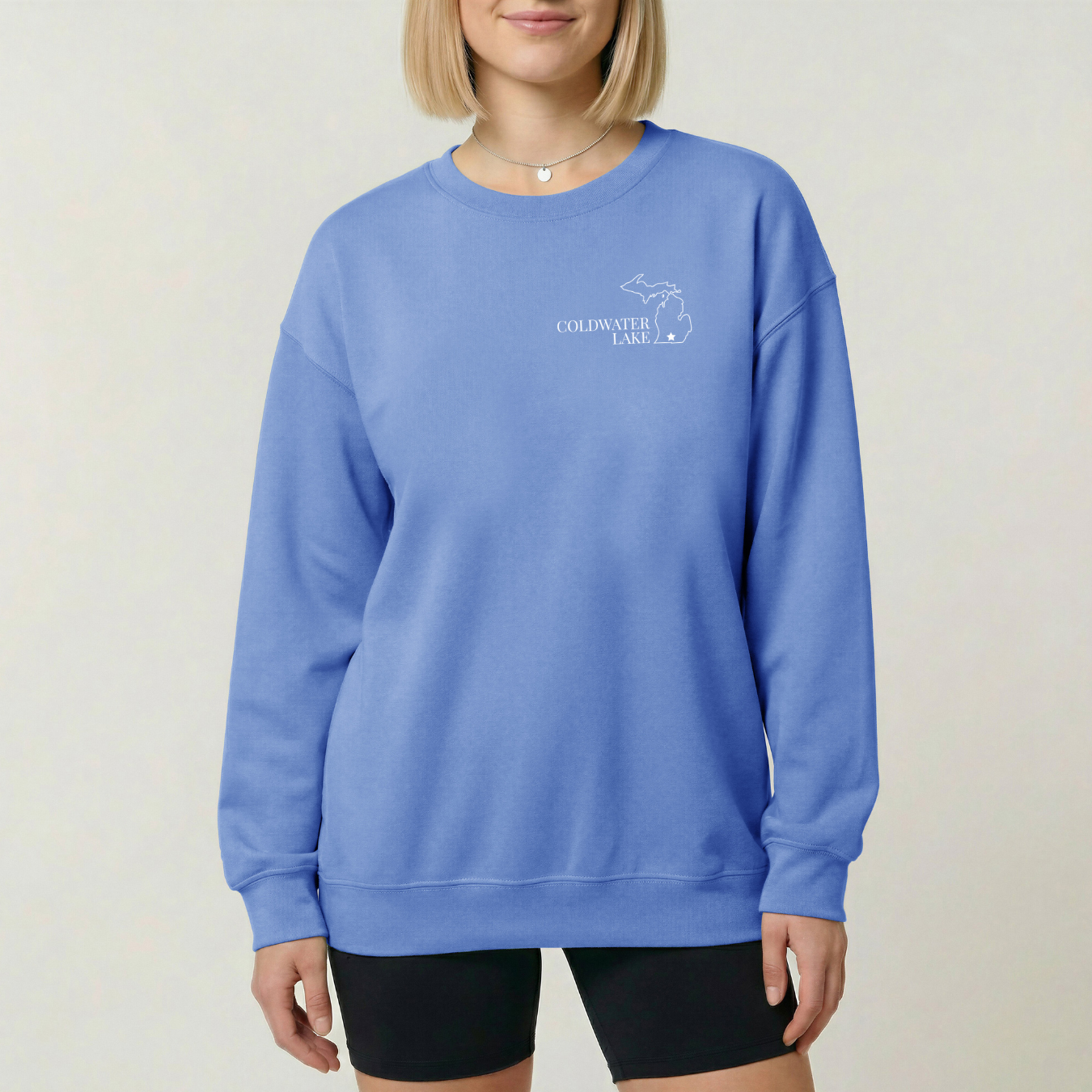 Lake Flag Crewneck Sweatshirt - Coldwater Lake