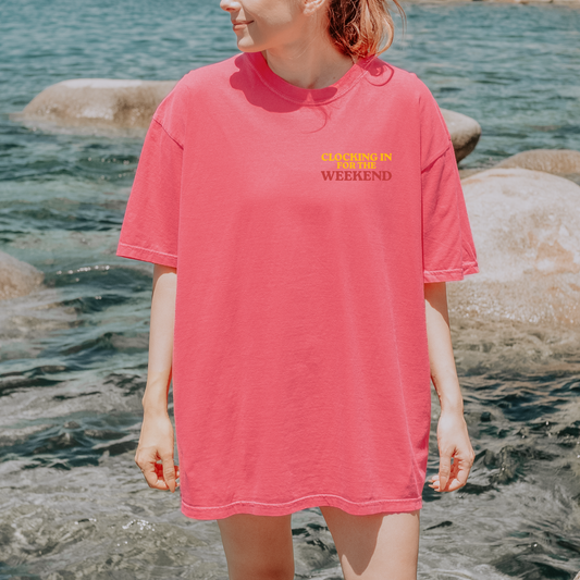 Clocking In for the Weekend/Lake Shift Tee – Personalizable Lake T-Shirt – Comfort Colors® 1717