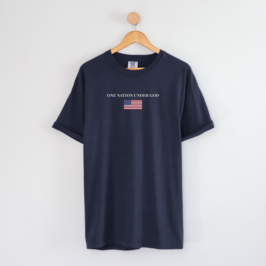 One Nation Under God — Comfort Colors 1717 — Patriotic T-Shirt